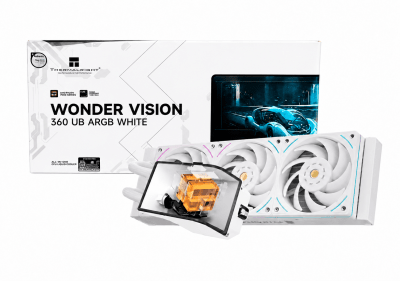 REFRIGERACION LIQUIDA AIO THERMALRIGHT WONDER VISION 360 UB ARGB 360MM C/PANTALLA 2K WHITE1