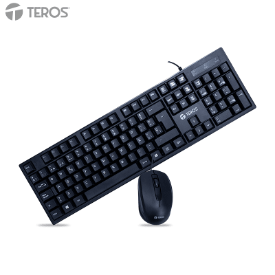 KIT TEROS 2 EN 1 TE-5015S CABLEADO TECLADO + MOUSE BLACK1