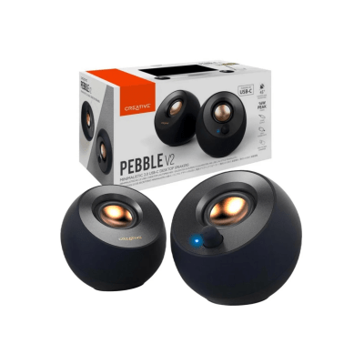 PARLANTE CREATIVE PEBBLE V2 2.0 CABLEADO 3.5MM USB BLACK1