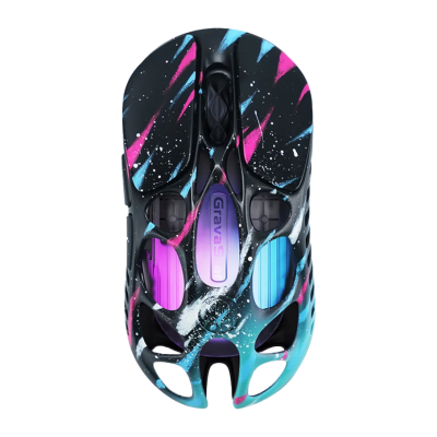 MOUSE GRAVASTAR MERCURY X PRO DONGLE BLUETOOTH 32K DPI NEON GRAFFITI EDICIÓN ESPECIAL1