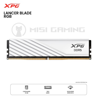 MEMORIA RAM XPG LANCER BLADE RGB 16GB 6000MHZ DDR5 WHITE1