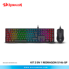 KIT 2 EN 1 REDRAGON S146-SP TRUNDLE K668RGB SW-RED + K1NG M724 BLACK