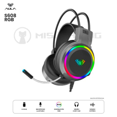AUDIFONO AULA S608 RGB CABLEADO BLACK