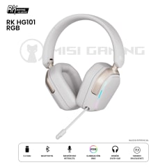 AUDIFONO ROYAL KLUDGE RK HG101 RGB DONGLE BLUETOOTH PLATINUM GRAY