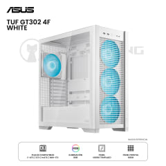 CASE ASUS TUF GAMING GT302 ARGB BTF 4F ATX WHITE
