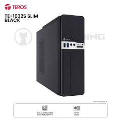 CASE CON FUENTE TEROS TE-1032S 250W SLIM MATX BLACK