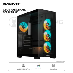 CASE GIGABYTE C500 PANORAMIC STEALTH ARGB 4F ATX BLACK