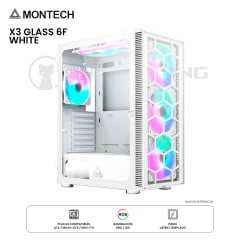 CASE MONTECH X3 GLASS VERSION LED-RGB 6F ATX WHITE