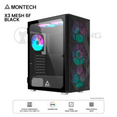 CASE MONTECH X3 MESH LED-RGB 6F ATX BLACK
