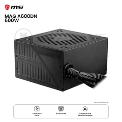 FUENTE DE PODER MSI MAG A600DN 600W ATX 80 PLUS WHITE