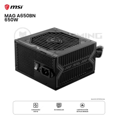 FUENTE DE PODER MSI MAG A650BN 650W ATX 80 PLUS BRONZE