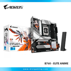 PLACA MADRE GIGABYTE B760M AORUS ELITE WIFI6E-P MATX LGA1700 DDR5 ANIME