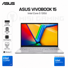LAPTOP ASUS VIVOBOOK 15 CORE 5 120U 8GB DDR5 512GB M.2 15.6
