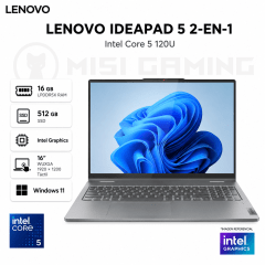 LAPTOP LENOVO IDEAPAD 5 2-EN-1 16IRU9 CORE 5 120U 16GB LPDDR5X 512GB M.2 16