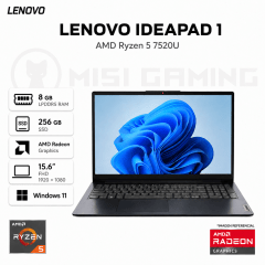 LAPTOP LENOVO IDEAPAD 1 15AMN7 RYZEN 5 7520U 8GB LPDDR5 256GB M.2 15.6