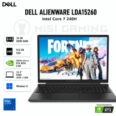 LAPTOP DELL ALIENWARE LDA15260 CORE 7 240H 16GB DDR5 512GB M.2 15.3