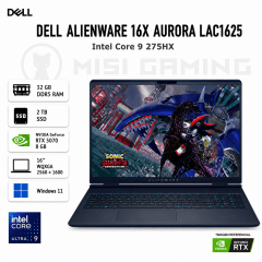 LAPTOP DELL ALIENWARE 16X AURORA LAC1625 ULTRA 9 275HX 32GB DDR5 2TB M.2 16