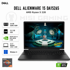 LAPTOP DELL ALIENWARE 15 DA15265 RYZEN 5 220 16GB DDR5 512GB M.2 15.3