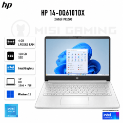 LAPTOP HP 14-DQ6101DX INTEL N150 4GB LPDDR5 128GB UFS 14