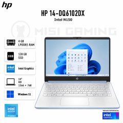 LAPTOP HP 14-DQ6102DX INTEL N150 4GB LPDDR5 128GB UFS 14