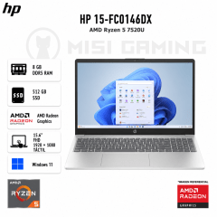 LAPTOP HP 15-FC0146DX RYZEN 5 7520U 8GB DDR5 512GB M.2 15.6