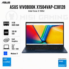 LAPTOP ASUS VIVOBOOK X1504VAP-C38128 CORE 3 100U 8GB DDR5 128GB M.2 15.6