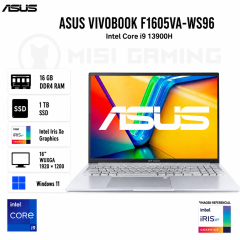 LAPTOP ASUS VIVOBOOK F1605VA-WS96 CORE I9 13900H 16GB DDR4 1TB M.2 16