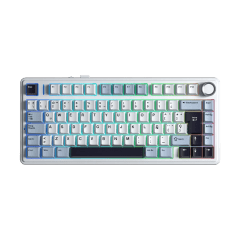 TECLADO MECANICO AULA F75 RGB DONGLE BLUETOOTH 75% ESP (SW-REAPER) BLUE/WHITE/PURPLE