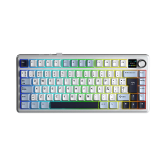TECLADO MECANICO AULA F75MAX RGB DONGLE BLUETOOTH 75% ESP (SW-REAPER) BLUE/WHITE/PURPLE