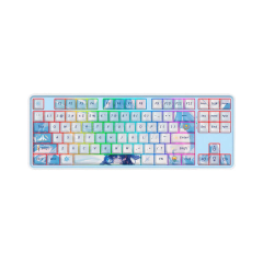 TECLADO MECANICO REDRAGON STAR BLADE PRO RGB DONGLE BLUETOOTH 80% INGLES (SW-MINT MAMBO) ANIME