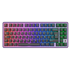 TECLADO MECANICO ROYAL KLUDGE RK-X87 RGB CABLEADO 75% ESP (SW-CREAMY) BLACKBERRY MOUSSE