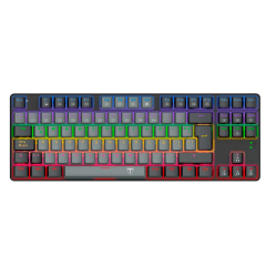 TECLADO MECANICO T-DAGGER BORA LITE RAINBOW CABLEADO 80% ESP (SW-RED) GREY/BLACK