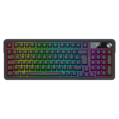 TECLADO MECANICO REDRAGON EISA LCD PRO K719 RGB DONGLE BLUETOOTH 96% ESP (SW-MINT MAMBO) BLACK