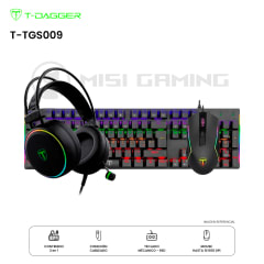 KIT T-DAGGER 3 EN 1 T-TGS009 NAXOS SW RED + SONA + MOUSE 10K DPI BLACK