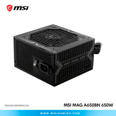 FUENTE DE PODER MSI MAG A650BN 650W ATX 80 PLUS BRONZE
