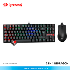 KIT 2 EN 1 REDRAGON S145-SP KUMARA K552 SW-RED + K1NG M724 BLACK