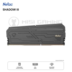 MEMORIA RAM NETAC SHADOW III 32GB(2x16GB) 3200MHZ DDR4 BLACK