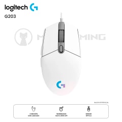 MOUSE LOGITECH G203 RGB LIGHTSYNC CABLEADO 8K DPI WHITE