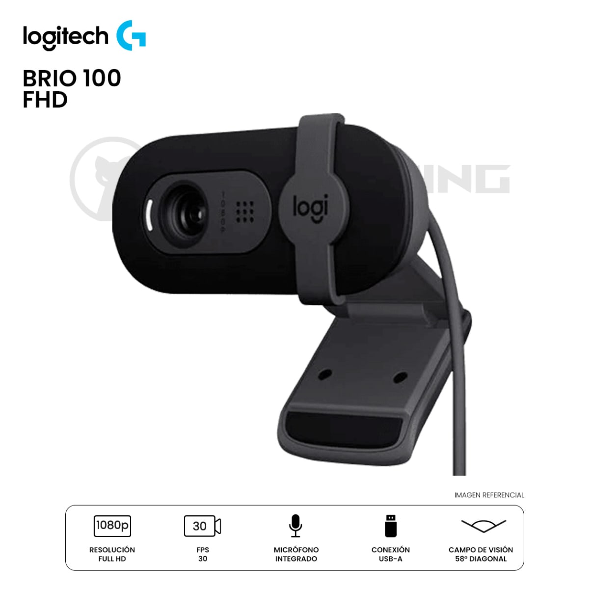 CAMARA WEB LOGITECH BRIO 100 USB FHD