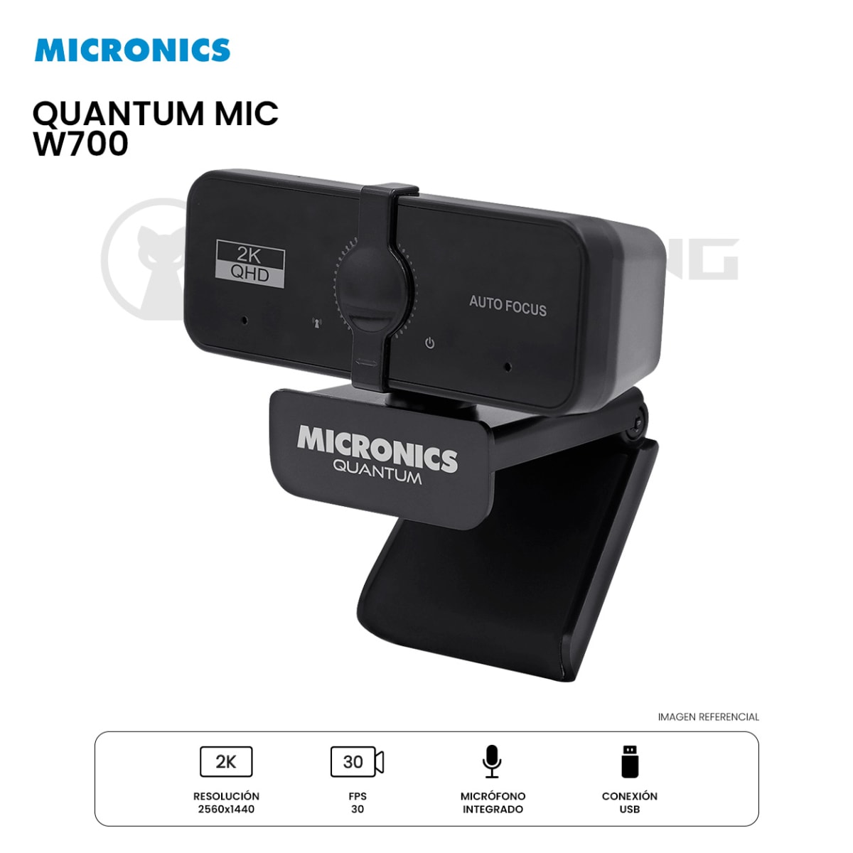 CAMARA WEB MICRONICS QUANTUM MIC W700 USB 2K 30FPS
