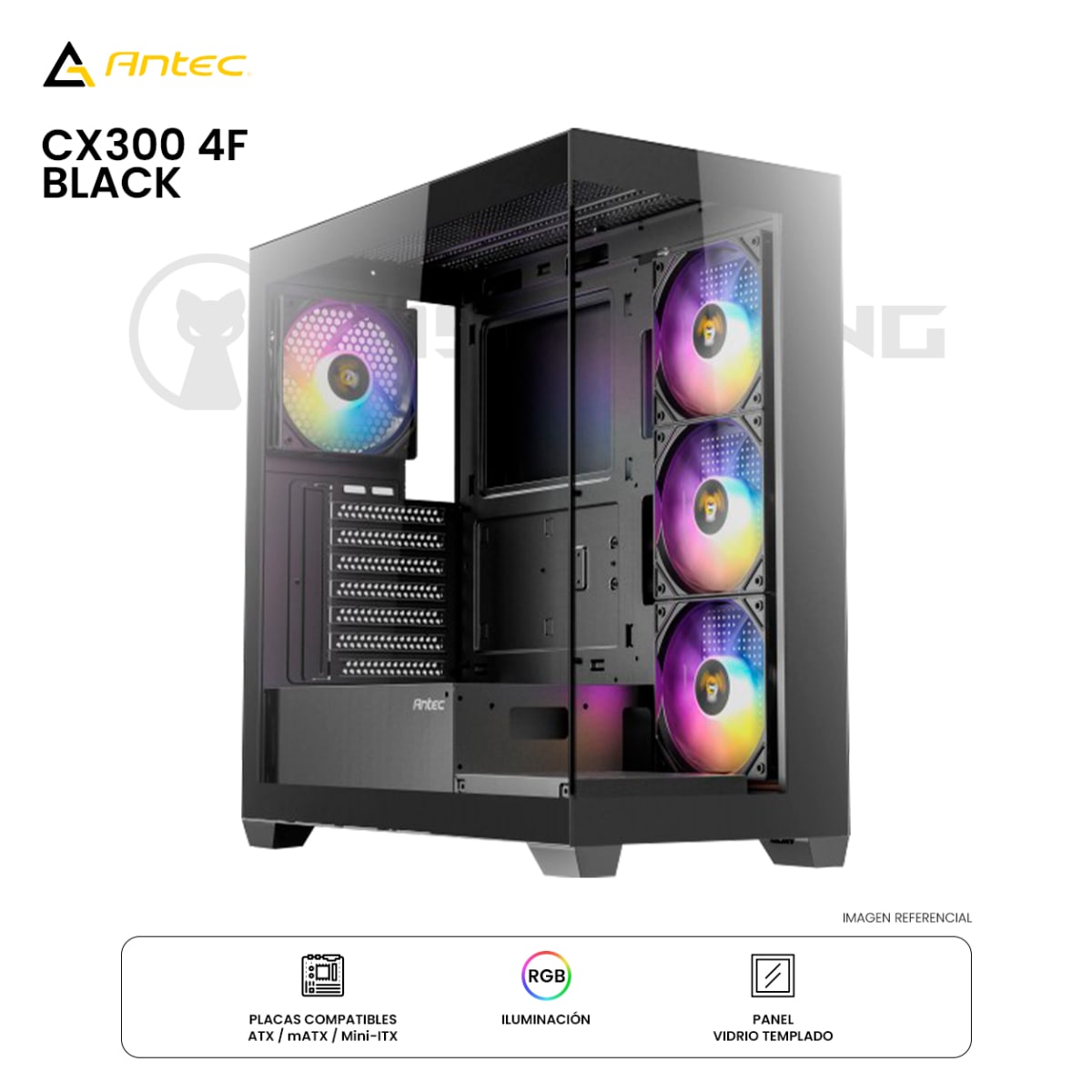 CASE ANTEC CX300 ARGB 4F ATX BLACK