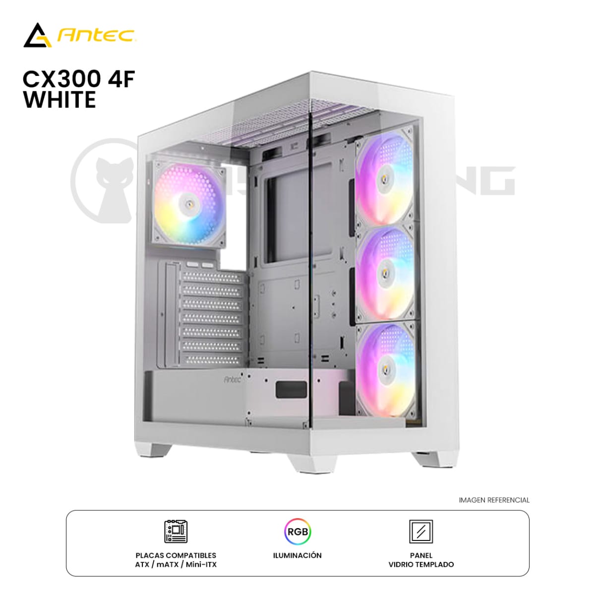 CASE ANTEC CX300 ARGB 4F ATX WHITE