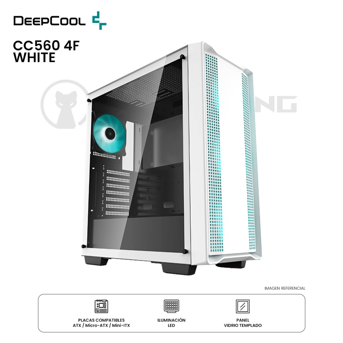 CASE DEEPCOOL CC560 WH V2 4F ATX WHITE