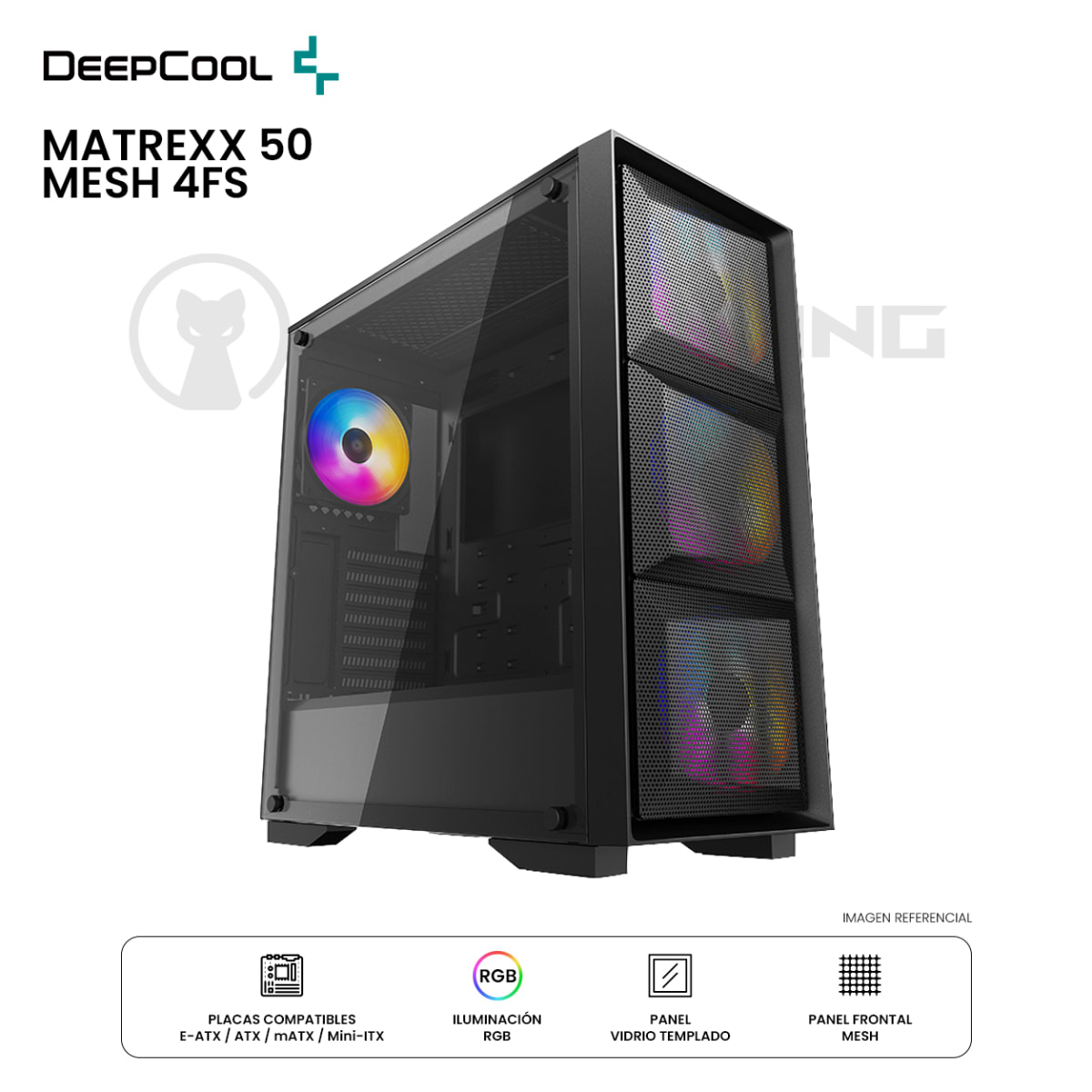CASE DEEPCOOL MATREXX 50 MESH 4FS ATX BLACK