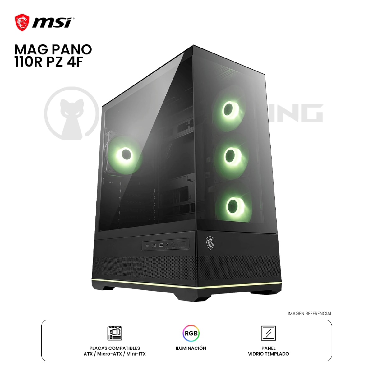 CASE MSI MAG PANO 110R PZ ARGB 4F ATX BLACK