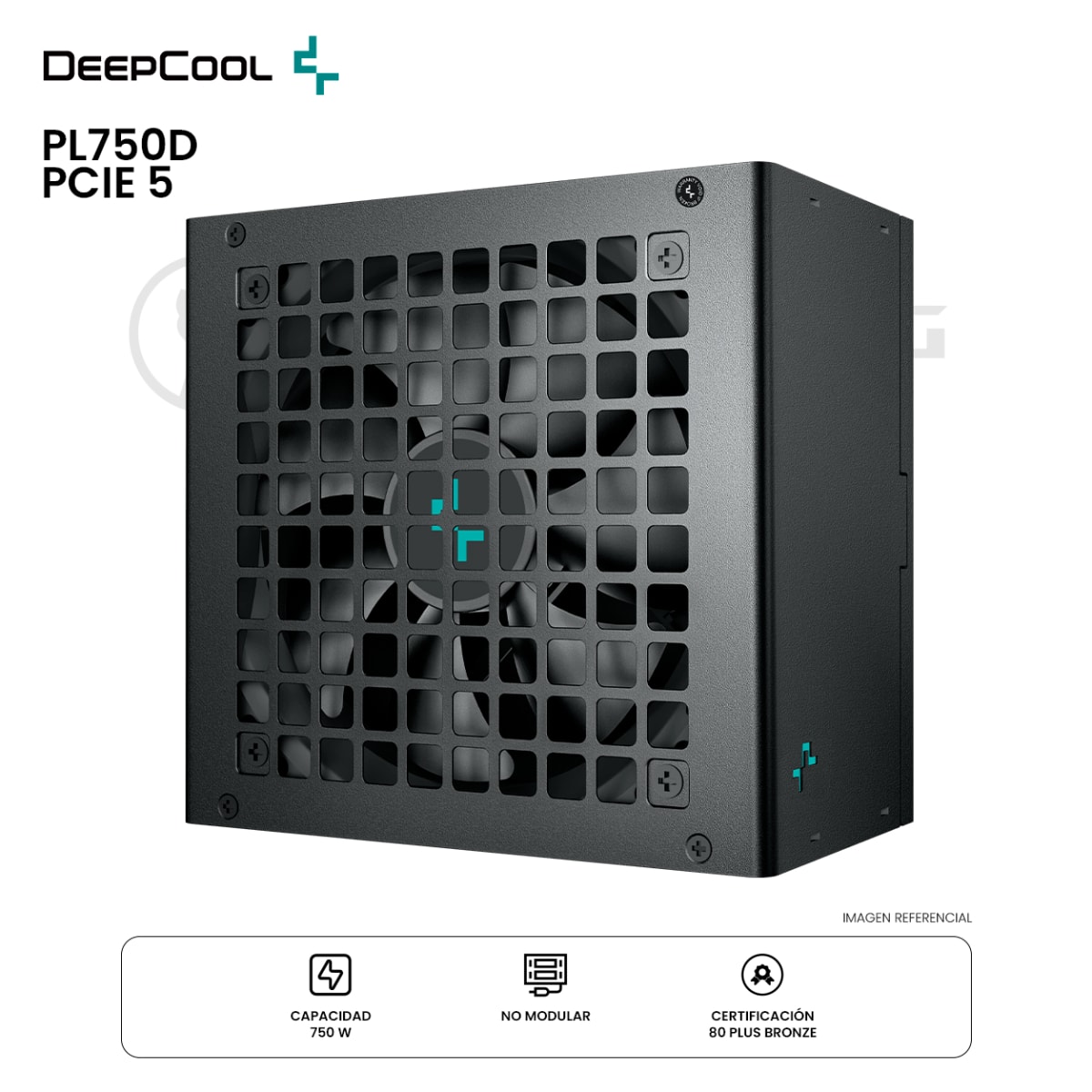 FUENTE DE PODER DEEPCOOL PL750D 750W PCIE5 ATX 80 PLUS BRONZE