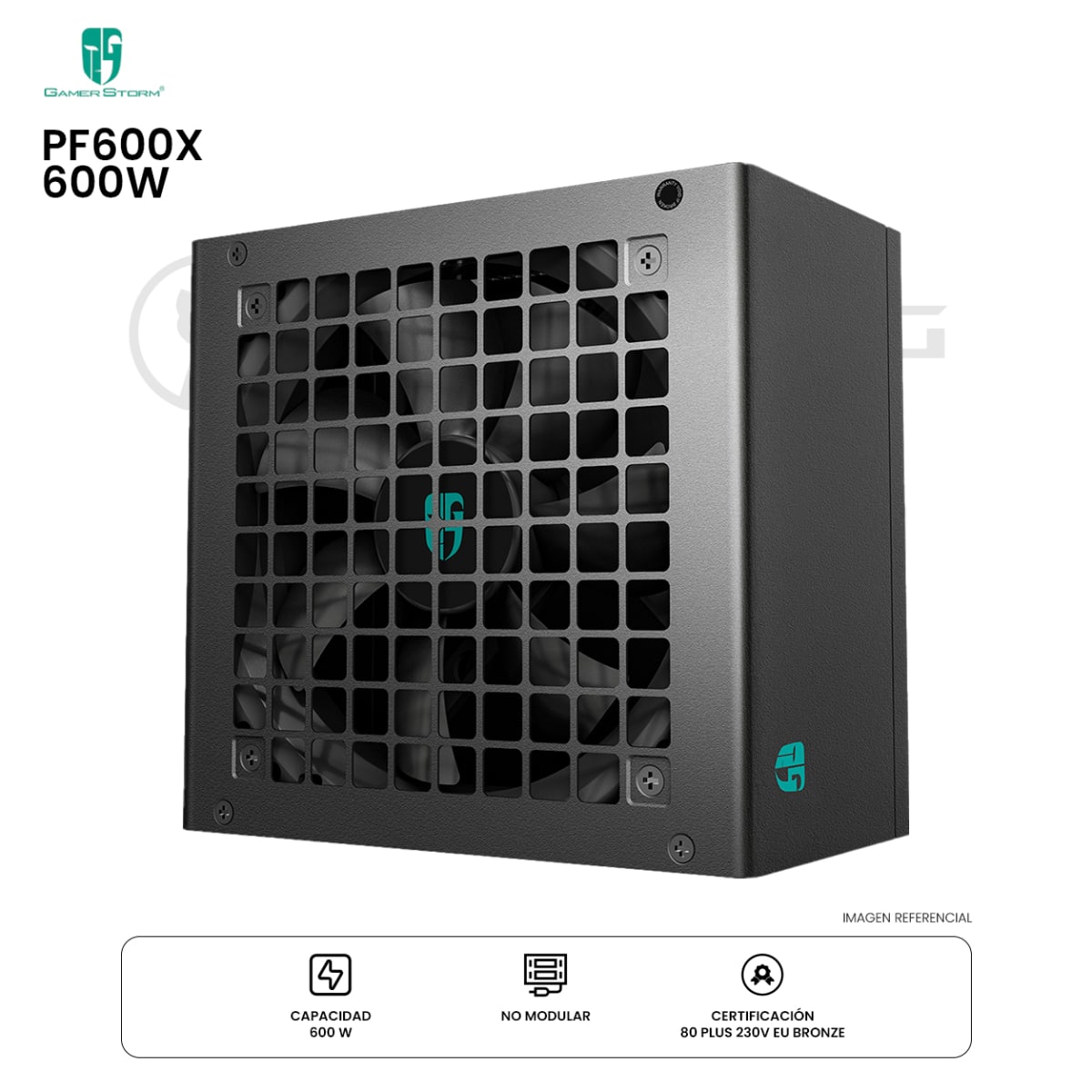 FUENTE DE PODER GAMER STORM PF600X 600W ATX 80 PLUS BRONZE