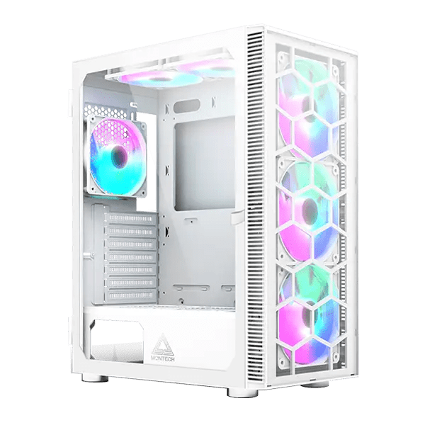 CASE MONTECH X3 GLASS VERSION LED-RGB 6F ATX WHITE