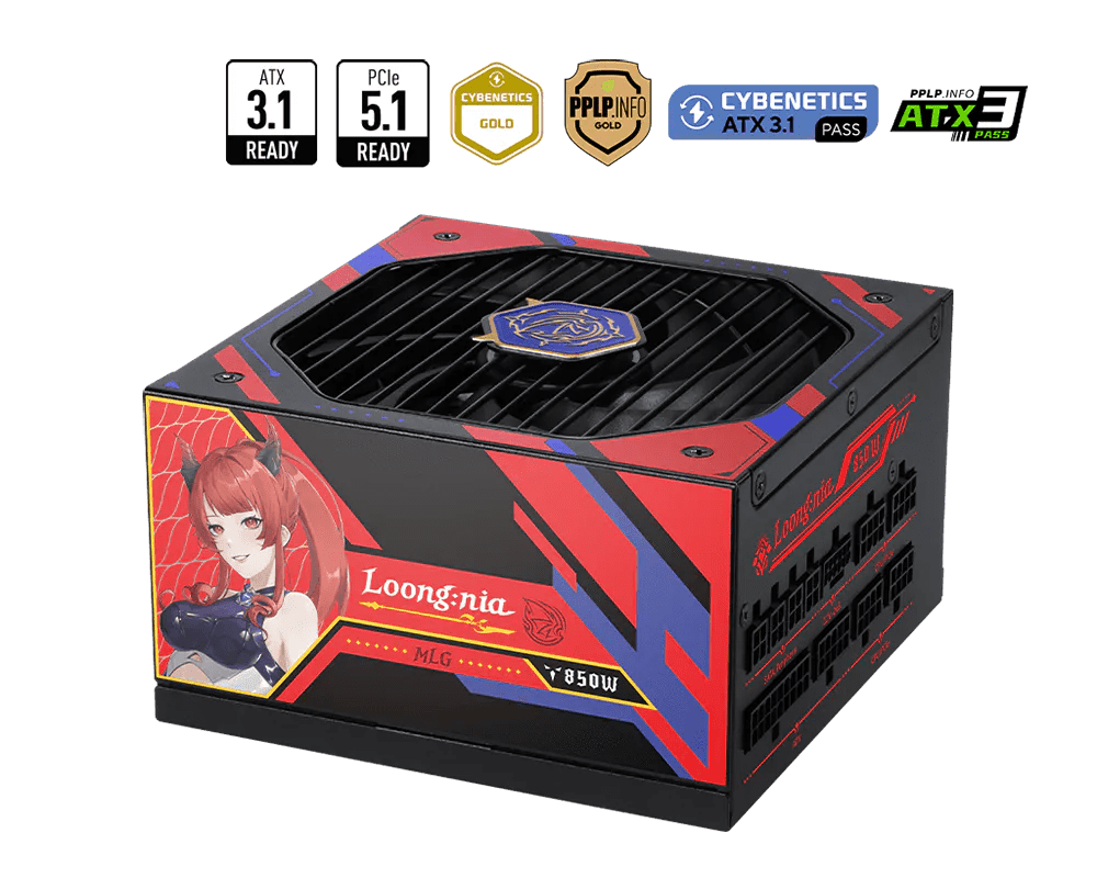 FUENTE DE PODER MSI A850GLS 850W ATX PCIE5 80 PLUS GOLD MODULAR MLG EDITION