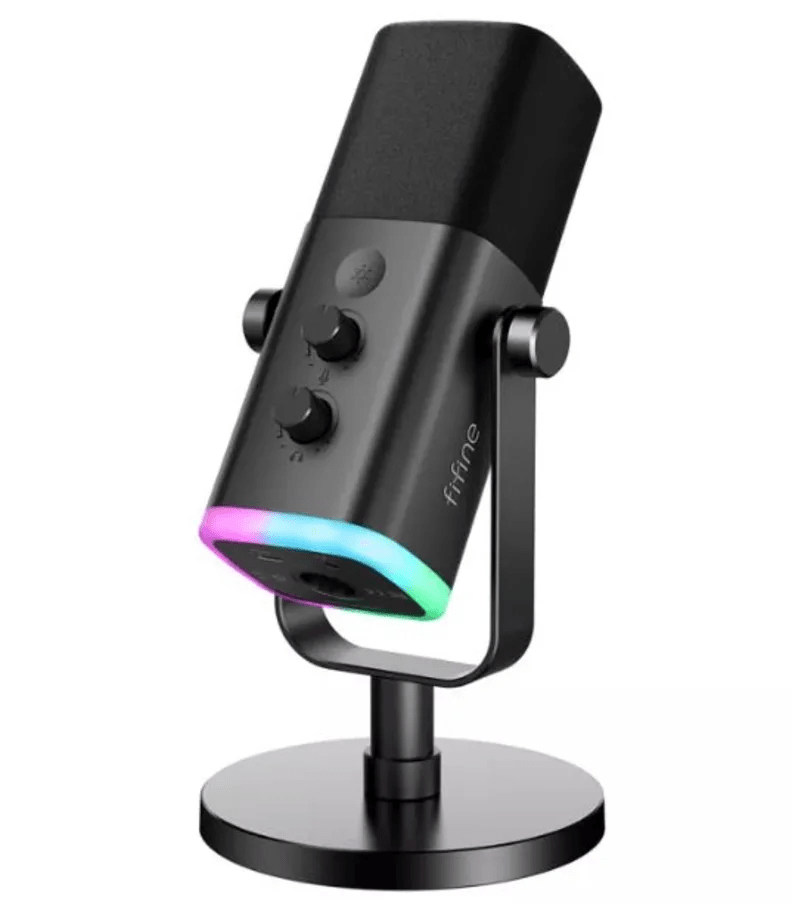 MICROFONO FIFINE AM8 RGB XLR DINAMICO BLACK